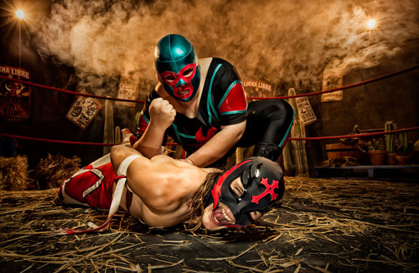 Photograph Daniel Linnet Lucha Libre 3 on One Eyeland